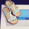 Clarys Girls Light Blue & Silver Bow Sandal Clarys Girls Light Blue & Silver Bow Sandal