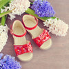 Clarys Girls Red Flower Sandal Clarys Girls Red Flower Sandal