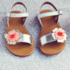 Pom d'Api Girls White Flower Sandal Pom d'Api Girls White Flower Sandal