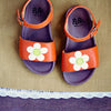 PèPè Girls Orange Sandal With White Flower PèPè Girls Orange Sandal With White Flower