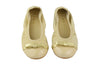 Clarys Girls Camel Suede Ballerina with Gold Bow Clarys Girls Camel Suede Ballerina with Gold Bow