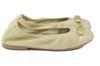 Clarys Girls Camel Suede Ballerina with Gold Bow Clarys Girls Camel Suede Ballerina with Gold Bow