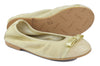 Clarys Girls Camel Suede Ballerina with Gold Bow Clarys Girls Camel Suede Ballerina with Gold Bow