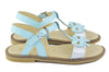 Clarys Girls Light Blue & Silver Bow Sandal Clarys Girls Light Blue & Silver Bow Sandal
