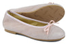 Clarys Girls Blush Pink Suede Ballerina Clarys Girls Blush Pink Suede Ballerina