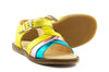 Ocra Girls Yellow Pink Blue Metallic Sandal Ocra Girls Yellow Pink Blue Metallic Sandal