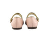 Manuela de Juan Girls Old Pink Mary Jane with Bronze Piping Manuela de Juan Girls Old Pink Mary Jane with Bronze Piping