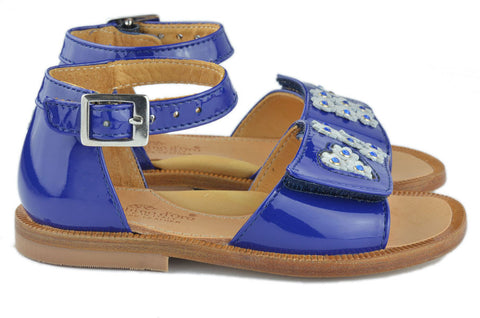 Zecchino d'Oro Girls Blue & Silver Sandal