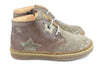 Ocra Girls Light Brown Suede Taupe Ankle Boot with Silver Stars Ocra Girls Light Brown Suede Taupe Ankle Boot with Silver Stars
