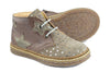 Ocra Girls Light Brown Suede Taupe Ankle Boot with Silver Stars Ocra Girls Light Brown Suede Taupe Ankle Boot with Silver Stars