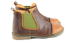 Ocra Boys Brown & Yellow Chelsea Boot Ocra Boys Brown & Yellow Chelsea Boot