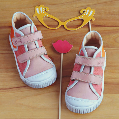 Ocra Girls Orange & Pink Hightop