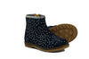 Pom d'Api Girls Navy Suede Ankle Boot with Polka Dots