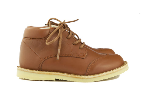 Manuela de Juan Boys Chocolate Lace-up Boot