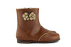 Beberlis Girls Brown Boot with Flowers