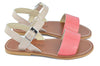 Manuela de Juan Girls Pink & Salmon Romaine Sandal