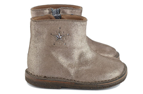 Pèpè Girls Shimmering Silver Boot with Star