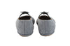 Pèpè Girls Grey Shimmer Suede Indoor Shoe with Silver Glitter Star