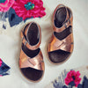 Two Con Me by PèPè Girls Metallic Rose Gold Sandal