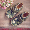 Two Con Me by PèPè Girls Brown Suede Flower Boot