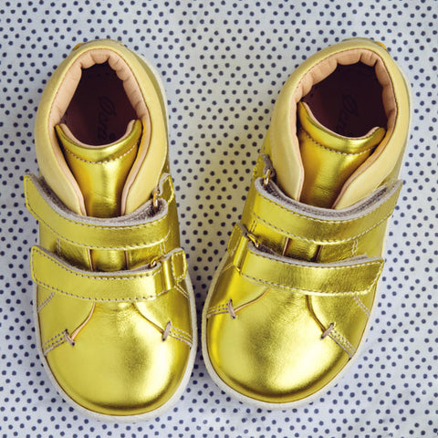 Ocra Girls Metallic Yellow Trainer