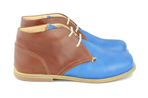 Ocra Boys Brown & Blue Desert Boot