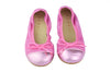 Clarys Girls Fuschia & Metallic Pink Suede Ballerina