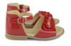 Clarys Girls Red Flower Sandal