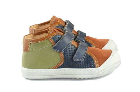 Ocra Boys Brown, Green & Navy Hightop