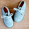 Zecchino Girls Grey Desert Boot with Silver Polka Dots