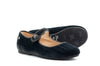 Manuela de Juan Girls Charcoal Grey Velvet Mary Jane