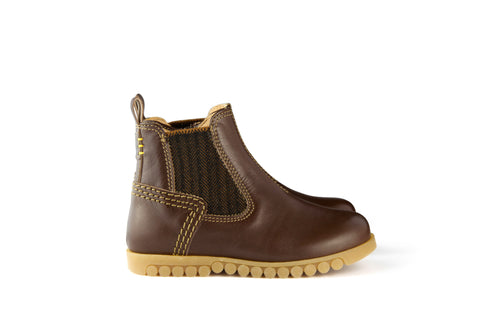 Ocra Boys Chestnut Brown Herringbone Boot