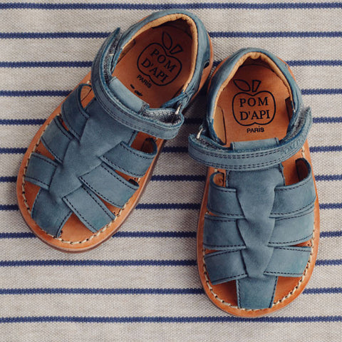 Pom d'Api Boys Petrol Blue Sandal