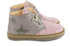 Ocra Girls Antique Pink Ankle Boot with Silver Stars