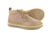 Ocra Girls Beige Boot with Metallic Purple Spots