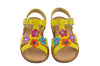 Zecchino d'Oro Girls Yellow Flower Sandal