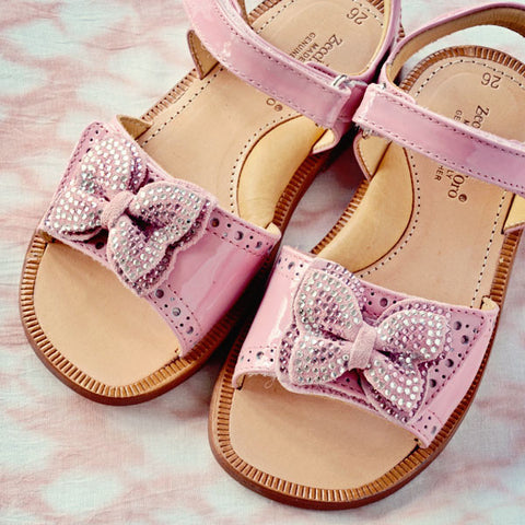 Zecchino d'Oro Girls Pink Bow Sandal