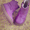 Ocra Girls Lavender Wool-Lined Boot