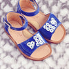 Zecchino d'Oro Girls Blue & Silver Sandal