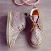 Ocra Girls Beige Boot with Metallic Purple Spots