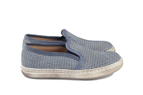 Pèpè Boys Blue Leather Canvas Shoe