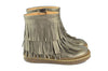 Ocra Girls Champagne Metallic Fringe Boot
