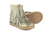 Ocra Girls Champagne Metallic Fringe Boot