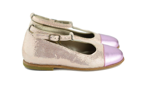 PèPè Girls Golden Pink T-bar