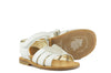 Zecchino Girls White Sandal with Silver Heart