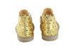 Ocra Girls Gold Boot with Cream Flowers