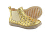 Ocra Girls Gold Boot with Cream Flowers