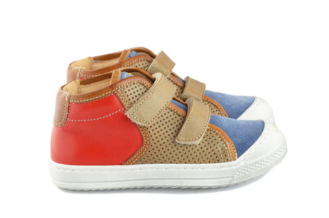 Ocra Boys Brown, Blue & Red Hightop